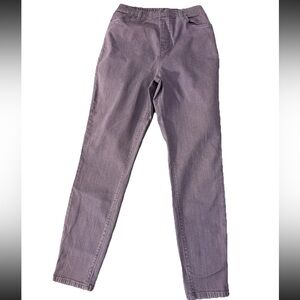 Denim & Co. Women’s “How Timeless" 4-Pocket Pull-On Jeans Purple Size Medium